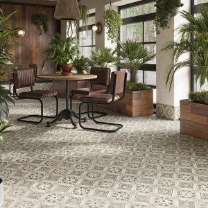 Anti-Slip Vintage Porcelain Tiles - Classic Bathroom Flooring Solution