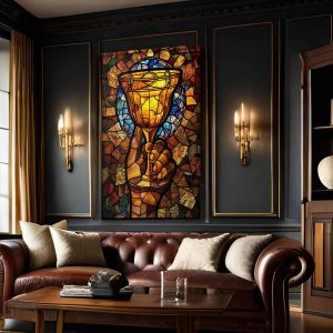 Customizable Glass Mosaic Art Tiles - DIY Wall Decor for European & American Interiors